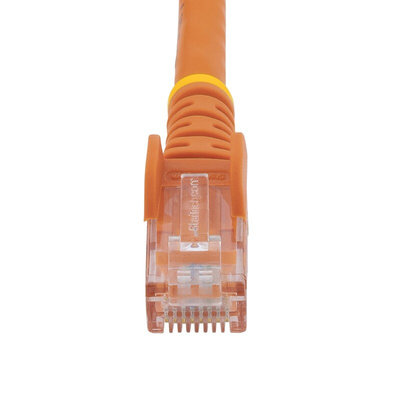 StarTech.com Cat6 Male RJ45 to Male RJ45 Ethernet Cable, U/UTP, Orange PVC Sheath, 7m, CMG Rated