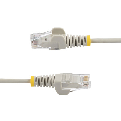 StarTech.com Cat6 Male RJ45 to Male RJ45 Ethernet Cable, U/UTP, Grey PVC Sheath, 0.5m, Low Smoke Zero Halogen (LSZH)