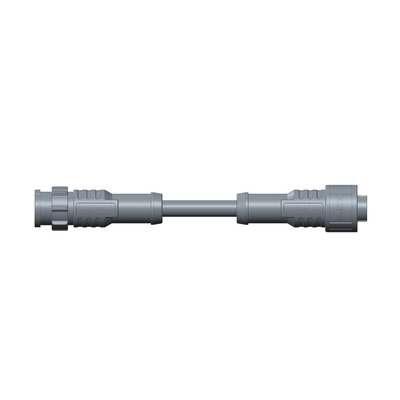 Amphenol Male X-Lok A Size to Male RJ45 Ethernet Cable, 2m