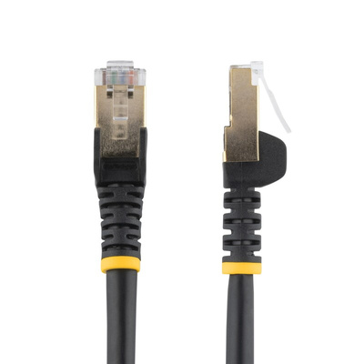 StarTech.com Cat6a Straight Male RJ45 to Straight Male RJ45 Ethernet Cable, STP, Black, 7.5m, CMG Rated