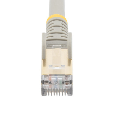StarTech.com Cat6a Straight Male RJ45 to Straight Male RJ45 Ethernet Cable, STP, Grey, 7m, CMG Rated