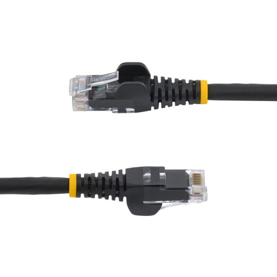 StarTech.com Cat6 Straight Male RJ45 to Straight Male RJ45 Ethernet Cable, U/UTP, Black LSZH Sheath, 0.5m, Low Smoke