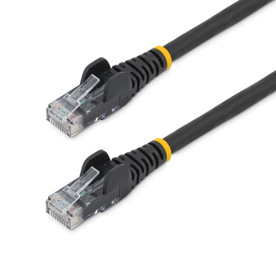 StarTech.com Cat6 Straight Male RJ45 to Straight Male RJ45 Ethernet Cable, U/UTP, Black LSZH Sheath, 0.5m, Low Smoke