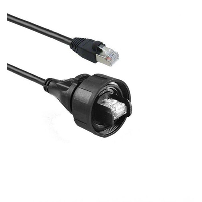 Bulgin Cat5e Male RJ45 to Male RJ45 Ethernet Cable, STP, Black, 5m