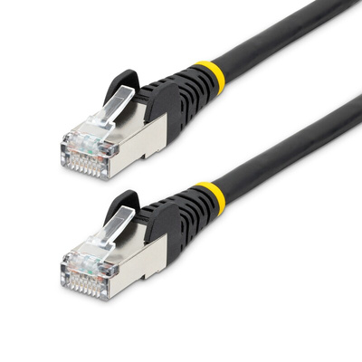 StarTech.com Cat6a Straight Male RJ45 to Straight Male RJ45 Ethernet Cable, Braid, Black LSZH Sheath, 10m, Low Smoke