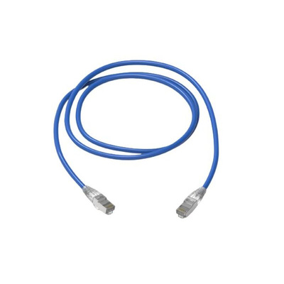 Amphenol Industrial Cat6a RJ45 to RJ45 Ethernet Cable, S/FTP, Blue, 10m