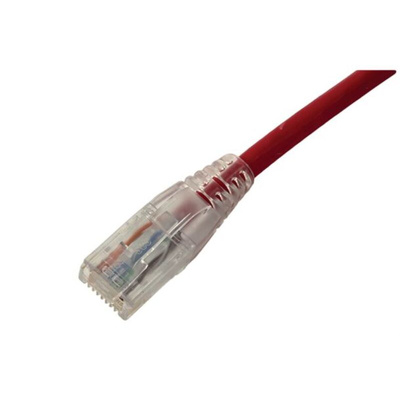 Amphenol Industrial Cat6 RJ45 to RJ45 Ethernet Cable, Unshielded, Red, 1m