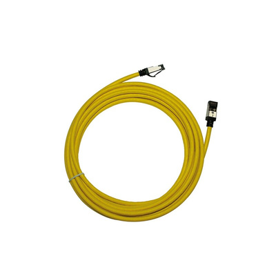 Decelect Cat8 RJ45 to RJ45 Ethernet Cable, Copper Braid, Yellow, 2m
