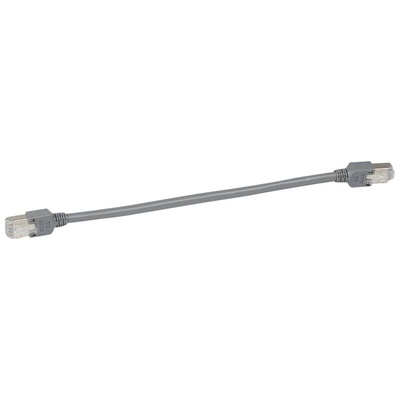 Legrand Straight RJ45 to Straight RJ45 Ethernet Cable, S/FTP, Grey, 200mm