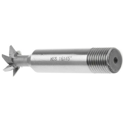 RS PRO 60 mm HSS Standard Dovetail Cutter 45° 16mm Diameter