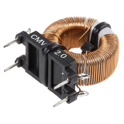 Roxburgh EMC 7.5 mH Ferrite Common Mode Choke, Max SRF:440Hz, 2A Idc, 160mΩ Rdc 250 V ac, CMV