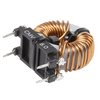 Roxburgh EMC 740 μH Ferrite Common Mode Choke, Max SRF:440Hz, 8A Idc, 9.6mΩ Rdc 250 V ac, CMV
