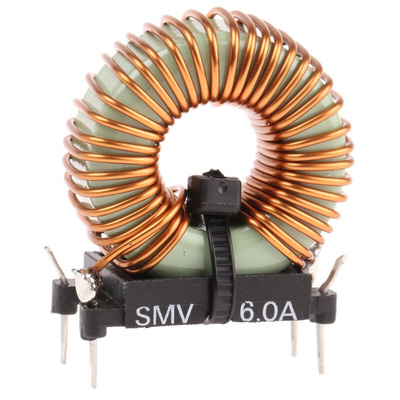 Roxburgh EMC 120 μH Ferrite Leaded Inductor, 6A Idc, 40mΩ Rdc 250 V ac, SMV