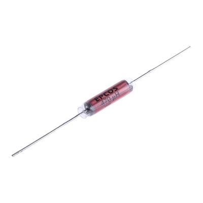 EPCOS 470 μH ±20% Ferrite VHF Inductor, Max SRF:25MHz, 300mA Idc, 6.5Ω Rdc, B82111E
