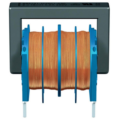 EPCOS 100 mH -30 → +50% Ferrite Power Line Choke, Max SRF:10kHz, 350mA Idc, 4.5Ω Rdc 250 V ac, B82731M