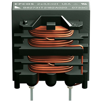 EPCOS 39 mH -30 → +50% Ferrite Power Line Choke, Max SRF:10kHz, 550mA Idc, 2.2Ω Rdc 250 V ac, B82731T