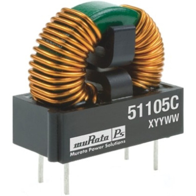 Murata 500 μH Leaded Inductor, 4.1A Idc, 27mΩ Rdc, 5100