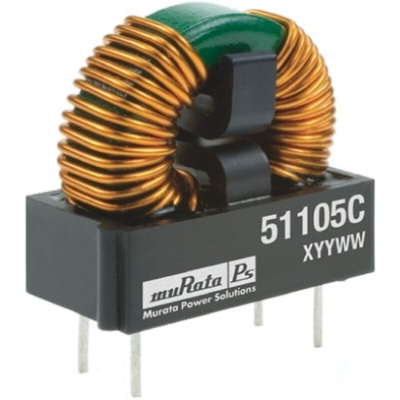 Murata 5 mH Leaded Inductor, 1.2A Idc, 197mΩ Rdc, 5100