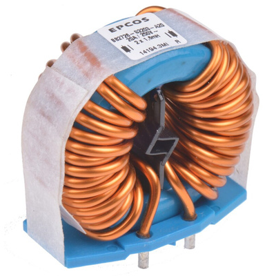 EPCOS 1.6 mH -30 → +50% Ferrite Power Line Choke, Max SRF:10kHz, 20A Idc, 4.5mΩ Rdc 250 V ac, B82726S