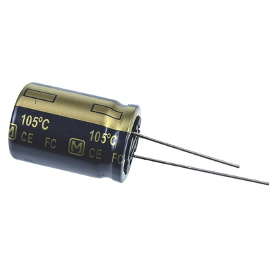 Panasonic 2200μF Aluminium Electrolytic Capacitor 35V dc, Radial, Through Hole - EEUFC1V222S