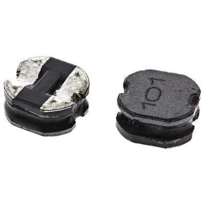 Bourns, SRN8040, 8040 Shielded Wire-wound SMD Inductor with a Ferrite Core, 100 μH ±20% Semi-Shielded 1A Idc Q:10