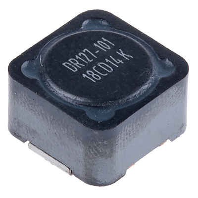 Eaton, , 0127 Shielded Wire-wound SMD Inductor with a Ferrite Core, 100 μH ±20% Wire-Wound 3.64A Idc