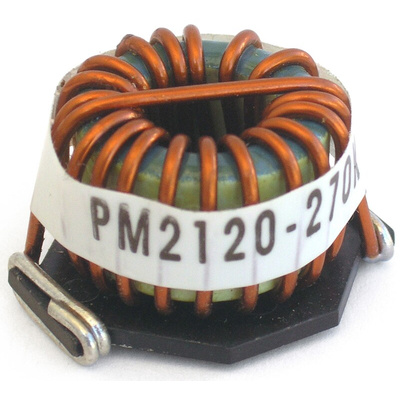 Bourns, PM2120, 2120 Wire-wound SMD Inductor with a Iron Core, 120 μH ±10% Wire-Wound 5.8A Idc