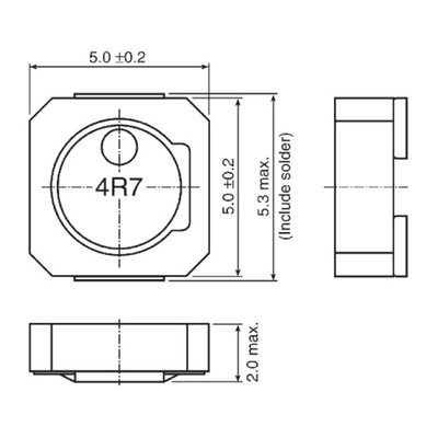 TDK, VLCF, 5020 Shielded Wire-wound SMD Inductor with a Ferrite Core, 10 μH ±20% Wire-Wound 1.56A Idc