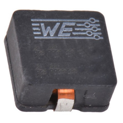 Wurth, WE-HCI, 7040 Shielded Wire-wound SMD Inductor with a WE-Superflux Core, 3.3 μH ±20% Flat Wire Winding 6.5A Idc