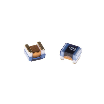 Wurth, WE-KI, 1008A Shielded Wire-wound SMD Inductor with a Ceramic Core, 0.82 μH ±5% Wire-Wound 180mA Idc Q:45