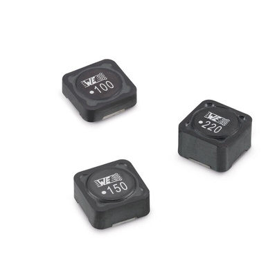 Wurth, WE-PD, 7345 Shielded Wire-wound SMD Inductor with a MnZn Core, 220 μH ±20% Shielded 630mA Idc