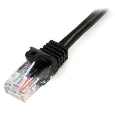 Startech Cat5e Male RJ45 to Male RJ45 Ethernet Cable, U/UTP, Black PVC Sheath, 1m, CM Rated