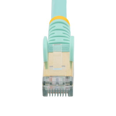 StarTech.com Cat6a Male RJ45 to Male RJ45 Ethernet Cable, STP, Light Blue PVC Sheath, 1m, CMG Rated
