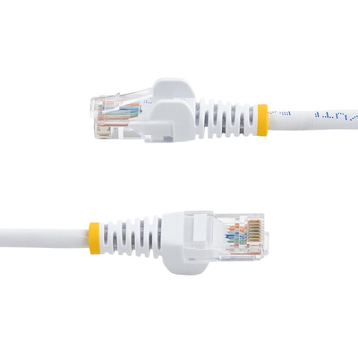 Startech Cat5e Male RJ45 to Male RJ45 Ethernet Cable, U/UTP, White PVC Sheath, 5m, CM Rated