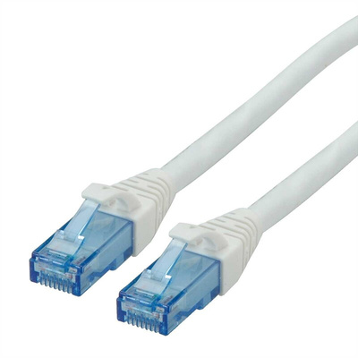 Roline Cat6a Male RJ45 to Male RJ45 Ethernet Cable, U/UTP, White LSZH Sheath, 300mm, Low Smoke Zero Halogen (LSZH)