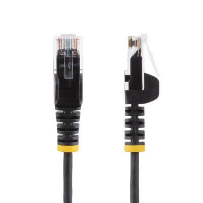 StarTech.com Cat6 Male RJ45 to Male RJ45 Ethernet Cable, U/UTP, Black PVC Sheath, 0.5m, Low Smoke Zero Halogen (LSZH)