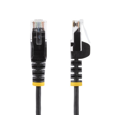 StarTech.com Cat6 Male RJ45 to Male RJ45 Ethernet Cable, U/UTP, Black PVC Sheath, 2m, Low Smoke Zero Halogen (LSZH)