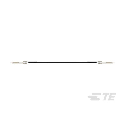 TE Connectivity QSFP-DD to QSFP-DD Ethernet Cable, Black PVC Sheath, 500mm