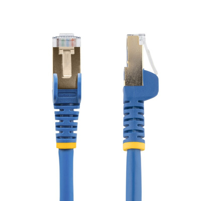 StarTech.com Cat6a Straight Male RJ45 to Straight Male RJ45 Ethernet Cable, STP, Blue PVC Sheath, 10m, CMG Rated