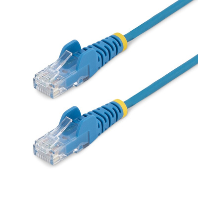 StarTech.com Cat6 Straight Male RJ45 to Straight Male RJ45 Ethernet Cable, U/UTP, Blue PVC Sheath, 2m, Low Smoke Zero