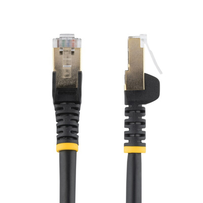 StarTech.com Cat6a Straight Male RJ45 to Straight Male RJ45 Ethernet Cable, STP, Black PVC Sheath, 7m, CMG Rated