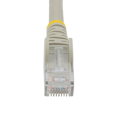 StarTech.com Cat6 Straight Male RJ45 to Straight Male RJ45 Ethernet Cable, U/UTP, Grey LSZH Sheath, 3m, Low Smoke Zero