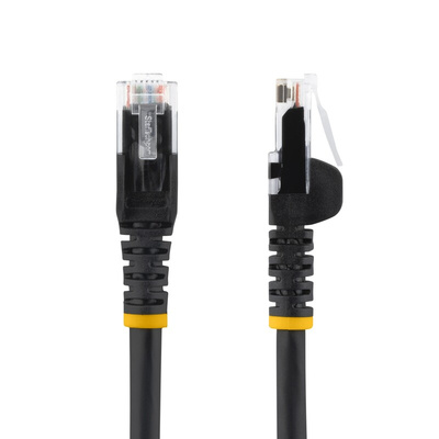 StarTech.com Cat6 Straight Male RJ45 to Straight Male RJ45 Ethernet Cable, U/UTP, Black LSZH Sheath, 5m, Low Smoke Zero