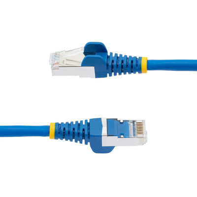 StarTech.com Cat6a Straight Male RJ45 to Straight Male RJ45 Ethernet Cable, Braid, Blue LSZH Sheath, 500mm, Low Smoke