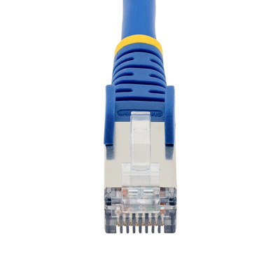 StarTech.com Cat6a Straight Male RJ45 to Straight Male RJ45 Ethernet Cable, Braid, Blue LSZH Sheath, 500mm, Low Smoke