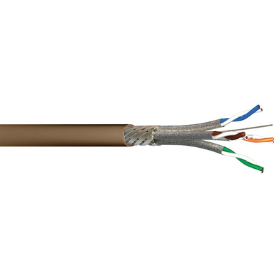 AXINDUS Cat7a Ethernet Cable, S/FTP, Brown, 500m