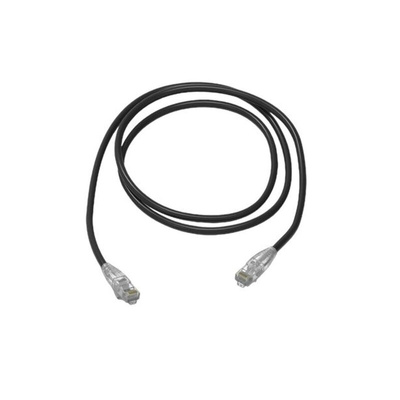 Amphenol Industrial Cat6 RJ45 to RJ45 Ethernet Cable, Unshielded, Black, 1m