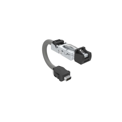 Amphenol Communications Solutions Cat6a Straight Male RJ45 to Straight Male ix Industrial Ethernet Cable, Shielded,