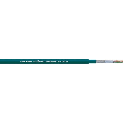 Lapp Cat5e Ethernet Cable, Tinned Copper Braid, Light Blue, 100m