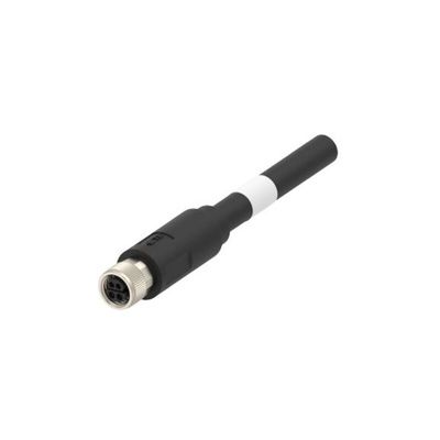 TE Connectivity Straight Female SPE to Unterminated Ethernet Cable, Shielded, Black Nylon Sheath, 10.05m